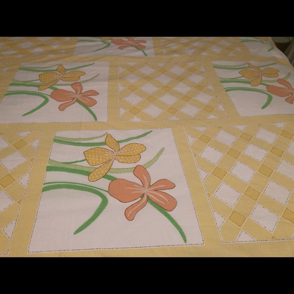Vintage Queen flat sheet